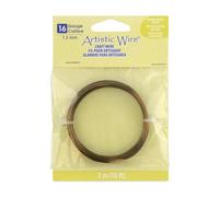 Artistic Wire Fil de Calibre 16, Laiton Antique,.