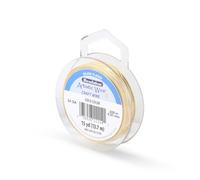 Artistic Wire, Fil de cuivre coloré de Calibre 24, plaqué Argent, résistant au ternissement, Couleur Or, 13 m