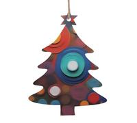 Artistic Wonder Lot de 2 pendentifs décoratifs en bois en forme de sapin de Noël pour décoration d'arbre, de mur et de porte - Style vintage