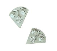 Artistics Boucles d'oreilles en alliage robuste avec visages triangulaires Accessoire pour les passionnées de mode et les femmes tendance portant des clous accrocheurs, taille unique, Comme décrit