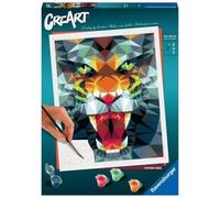Ravensburger – Peinture par numéros CreArt Polygon Tiger – 24×30 cm – Dès 12 ans