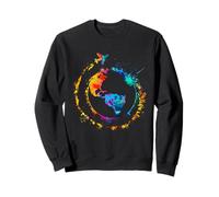 Artistique Terre Aquarelle Voyage Monde Voyager Colorful Sweatshirt