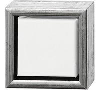 Creativ Tableau sur toile avec cadre blanc antique argenté Taille unique