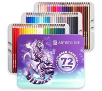 Artisto Crayons de couleur de qualité supérieure, mines souples de 3,8 mm, couleurs riches et vives, mélangables, parfaits pour les artistes débutants et avancés (72 couleurs)
