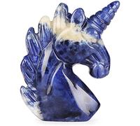 Artistone Cristal Pierre en Licorne sculpté à la Main en Pierres précieuses Artistoe de 2 Pouces, symbolisant l'amour, impliquant la beauté et Une boîte d'emballage de Collection (Sodalite)