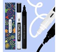 ARTISTRO Lot de 2 marqueurs à craie liquide effaçables avec pointe réversible de 6 mm pour tableau noir, tableau noir, fenêtre de voiture, verre - Marqueurs à craie liquide Idéal pour les restaurants