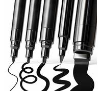 Artistro Marqueurs acryliques à pointe différente (EF, F, JUMBO...), 5 noirs