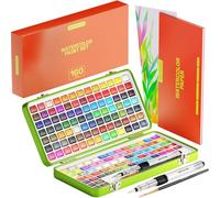 Artistro Set de Peinture Aquarelle 160 Couleurs, Kit Aquarelle de Voyage dans une Boîte Portable, Ensemble de Peintures pour Enfants, Mini Aquarelle pour Adultes, Artistes, Débutants et Amateurs