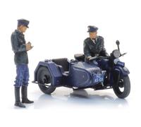 Artitec 10.422 - 1/87/H0 Reichspolizeimotorrad Avec Side-Car + 2 Figurines -