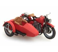 Artitec 387.29 - 1/87 / H0 US Liberator Moteur Rouge Avec Sidecar - Neuf
