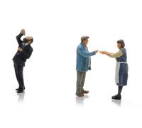 Artitec 5870019 Figurines 1/87 H0 Vendeuse et Clients Neu Avec Boîte