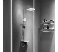 Artiviana Sorpresa PUSH Colonne de douche avec mitigeur thermostatique pour 2 sorties, avec tablette, R0130EA5CR,