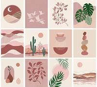 Artivo Lot de impressions d'art mural bohème du sud-ouest - Décoration murale moderne - 20,3 x 25,4 cm - 30,5 x 30,5 cm - Kit de collage mural moderne - Poster désert pour chambre à coucher