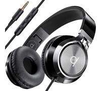 ARTIX® CL750 Premium Wired on Ear Headphones with Microphone, Comfortable Noise Isolating Design, 3.5mm Aux Headphone for Laptop, PC, Mobile, Tablet, Adults, Men, Women, Boys and Girls - Black