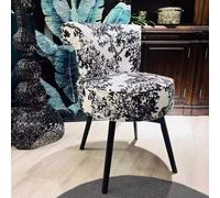 Artiz Chaise De Maquillage Rétro en Bois, Chaise De Salle À Manger De Style Français avec Dossier Rembourré Incurvé Tabouret De Coiffeuse en Velours pour Chambre, Salle(#1,Seat Height: 50 cm)