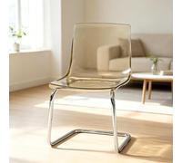 Artiz Chaise De Salle À Manger en Acrylique Transparent, | Chaises De Cuisine Modernes, Chaises Cantilever Sans Accoudoirs Avec Piètement Chromé, Pour Cuisine, Salle