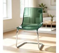 Artiz Chaise De Salle À Manger en Acrylique Transparent, | Chaises De Cuisine Modernes, Chaises Cantilever Sans Accoudoirs Avec Piètement Chromé, Pour Cuisine, Salle