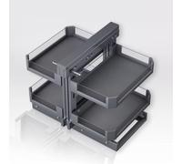 Artiz Meuble d'angle Coulissant, Tiroir De Rangement Extensible Et Coulissant pour Cuisine, Égouttoir À Vaisselle, Capacité De Charge De 80 Kg, Organiseur Coulissant(90cm)