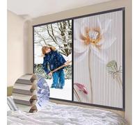 Artiz Stores Alvéolaires Coulissants Horizontaux, Stores Alvéolaires Occultants sans Cordon avec Motif, Isolation Thermique, pour Chambre, Salle De Bain, Camping-Car(110x80cm/43.3x31.5in)