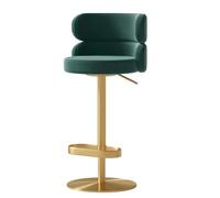 Artiz Tabouret De Bar Rotatif Set De 2, Tabouret De Bar De Cuisine Réglable en Hauteur Chaise Island Moderne avec Repose - Pieds Salon Salle À Manger(Green)