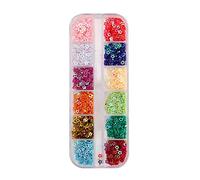 Artlalic 1 Boîte Multi-couleur Nail Sequins 3D Bateau Fleur Coeur Star DIY Formes Creuses Rivet Glitter Sequins Nail Art Décorations Accessoires