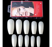 Artlalic 120 Pcs Ensemble Ballerina Faux Ongles Conseils Nail Art Design Accessoires Nail Art Nail Art Outils Manucure Outils Pleine Couverture Cercueil Forme Couleur Naturelle