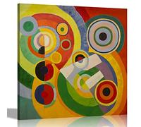 Artley Prints - Rhythm: Joy of Living by Robert Delaunay Toile murale décorative | Images abstraites pour salon, chambre à coucher, bureau 76 x 76 cm