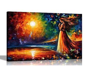 Artley Prints - The Road to Love Canvas Art Pictures for Wall Home Decor Hanging Prints Abstract Artwork for Salon 60 x 40 cm (24 x 16 pouces) A2