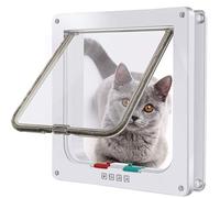 ARTLF Chatière 4 positions de verrouillage pour animaux domestiques, facile à installer, taille XL : 28,5 x 24,5 x 5,5 cm (H x l x P)