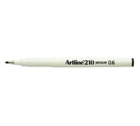 Artline 210 0,6 mm-Marqueur-Pointe ogive-Noir-Lot de 12