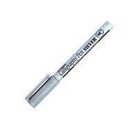 Artline 48961 Marqueur pointe large biseautée permanent tous supports corps métal encre pigmentée résiste eau 2,5 mm Argent Assorties