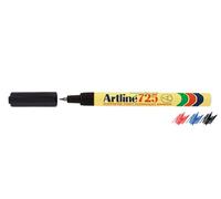 Artline 725 Lot de 12 marqueurs permanent à pointe ogive extra fine 0,4 mm Noir