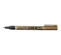 Artline 46167 Marqueur pointe fine économique 1,2 mm permanent tous supports corps métal encre pigmentée résiste eau 1,2 mm Or Assorties