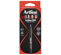 Artline A2002 Lot de 12 feutres encre à base d'eau, pointe 0,4 mm Rouge
