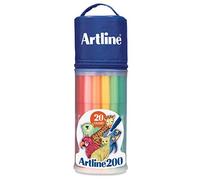 Artline Artline 200 Lot de 20 stylos à pointe 0,4 mm Couleurs assorties