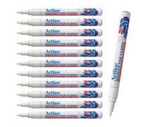 Artline Artline Lot de 12 marqueurs à linge résistants au lavage permanent pour vêtements ou linge foncé Séchage rapide Ne se décolore pas après lavage Blanc