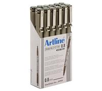 ARTLINE Drawing System 238 Encre à base d'eau sans acide 0,8 mm Boîte de 12 pièces Noir ARFP238