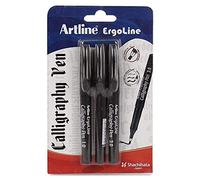 Artline Ergoline Calligraphy Pen Set with 3 Nib Sizes - Pack of 3 (Black)