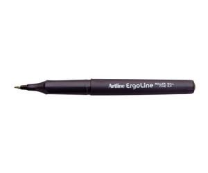 Artline Ergoline Stylo roller Pointe fine 0,7 mm Noir Lot de 12 (Import Royaume Uni)