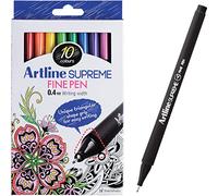 Artline Lot de 10 stylos fins EPFS 200 Fineliner de 0,4 mm - Couleurs vives et vives pour dessin technique - Dessin, décoration, croquis, dessin, illustration, art