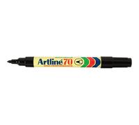 Artline Lot De 5 Marqueurs "70" Permanent Indélébile Corps Alu Pointe Conique 1,5 Mm Noir