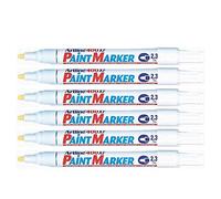 ARTLINE Lot de 6 Marqueurs Paint 400 XF permanent indélébile pointe conique 2,3 mm blanc