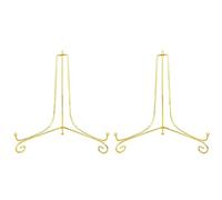 Artliving Lot de 2 grands supports en fer de 30,5 cm - Chevalet en fer doré - Pour photos, assiettes décoratives, tablettes et œuvres d'art