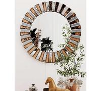 Artloge Grand Miroir Mural Rond Déco: Miroir Décoration Murale pour Salon Entrée - Miroirs Muraux Décoratif Design pour Salle de Bain Chambre Maison 60x60cm