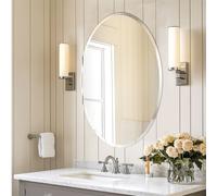 ARTLOGE Miroir décoratif Ovale Miroir sans cadre, miroir mural, montage mural Miroir d'entrée, 50x70cm