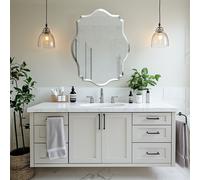 ARTLOGE Miroir mural asymétrique, miroir irrégulier, miroir design moderne miroir de porte sans forme ni cadre, 50×70cm