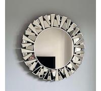 Artloge Miroir Rond Mural Décoration Salon: Grand Miroir Murale Déco pour Chambre - Miroir Décoratif Design pour Salle de Bain Entrée Maison 79x79cm