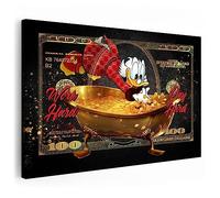 Artmazing Dagobert Duck - Tableau mural tendance pour salon - Motif canard de Dagobert - Tableau mural XXL - Multicolore