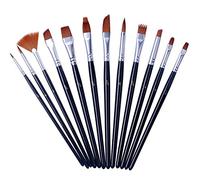 Artme 12PCS Ensemble De Pinceaux en Nylon pour Artistes - Brosses Mixtes Professionnelles en Emballage Économique. Parfait pour Aquarelle/Acrylique/Gouache/Huile - Utilisation Multiple