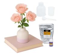 ARTME Kit de Création de Vase - Fabriquez Votre Propre Vase Violet Blanc - Kit DIY avec 300 g de Plâtre Artistique, Poudre Colorante + Tasse et Cuillère Doseuses